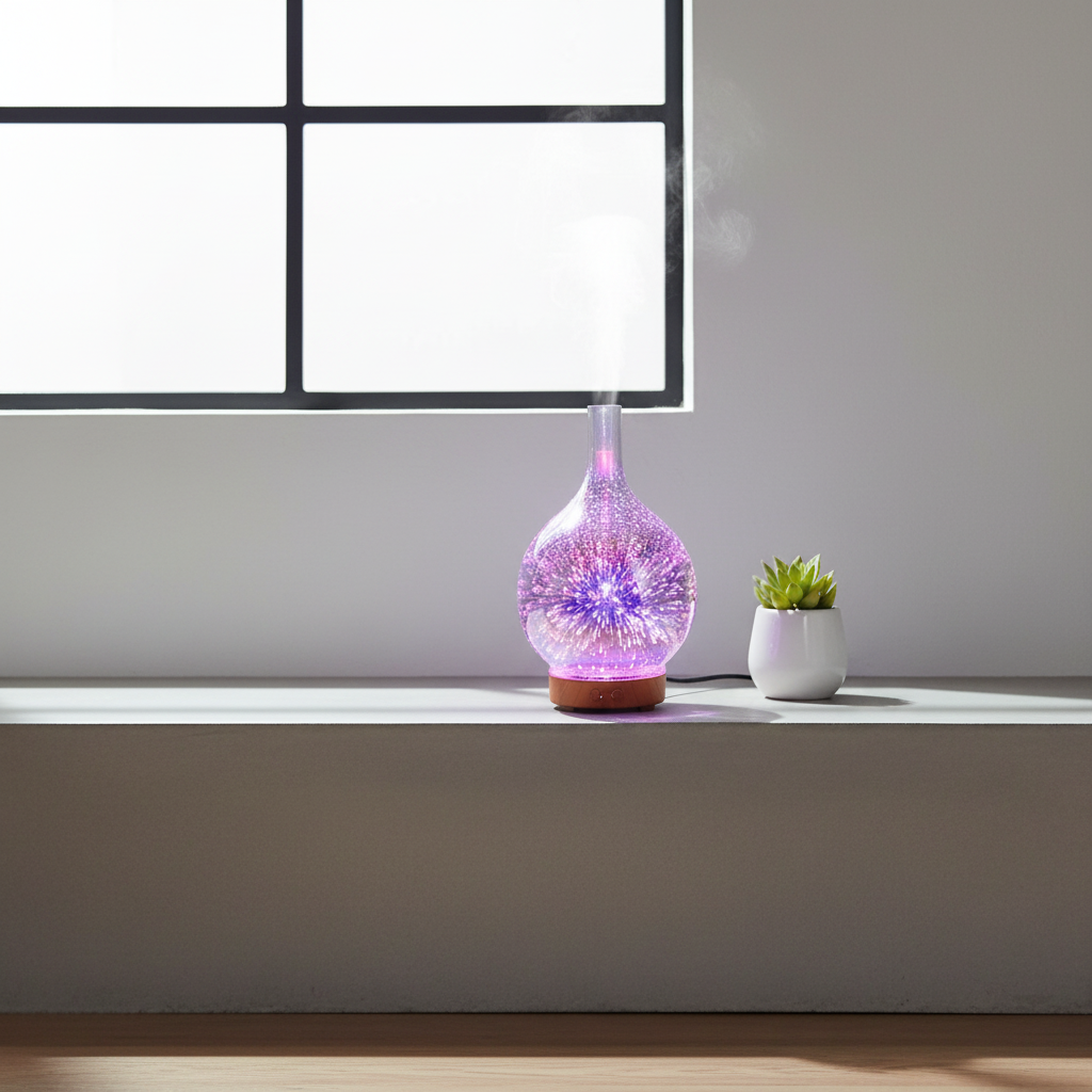 AromaBurst | 3D Glass Aroma Diffuser for Essential Oils
