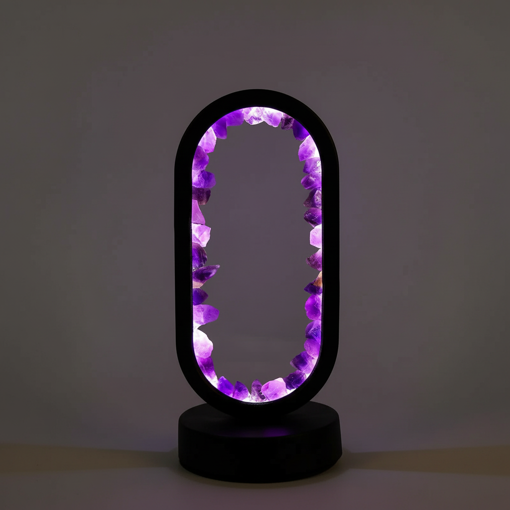 Amethyst Serenity Lamp | Natural Calming Light Decor
