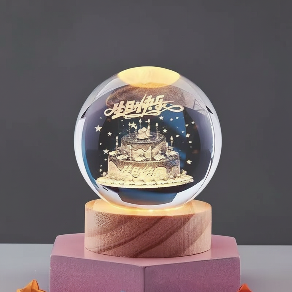 LumiOrb | 3D Crystal Ball Night Lamp