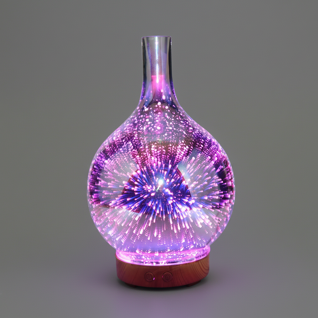 AromaBurst | 3D Glass Aroma Diffuser for Essential Oils