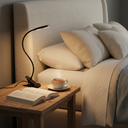 48 LED Gooseneck Desk Lamp | Adjustable Brightness Clamp Light