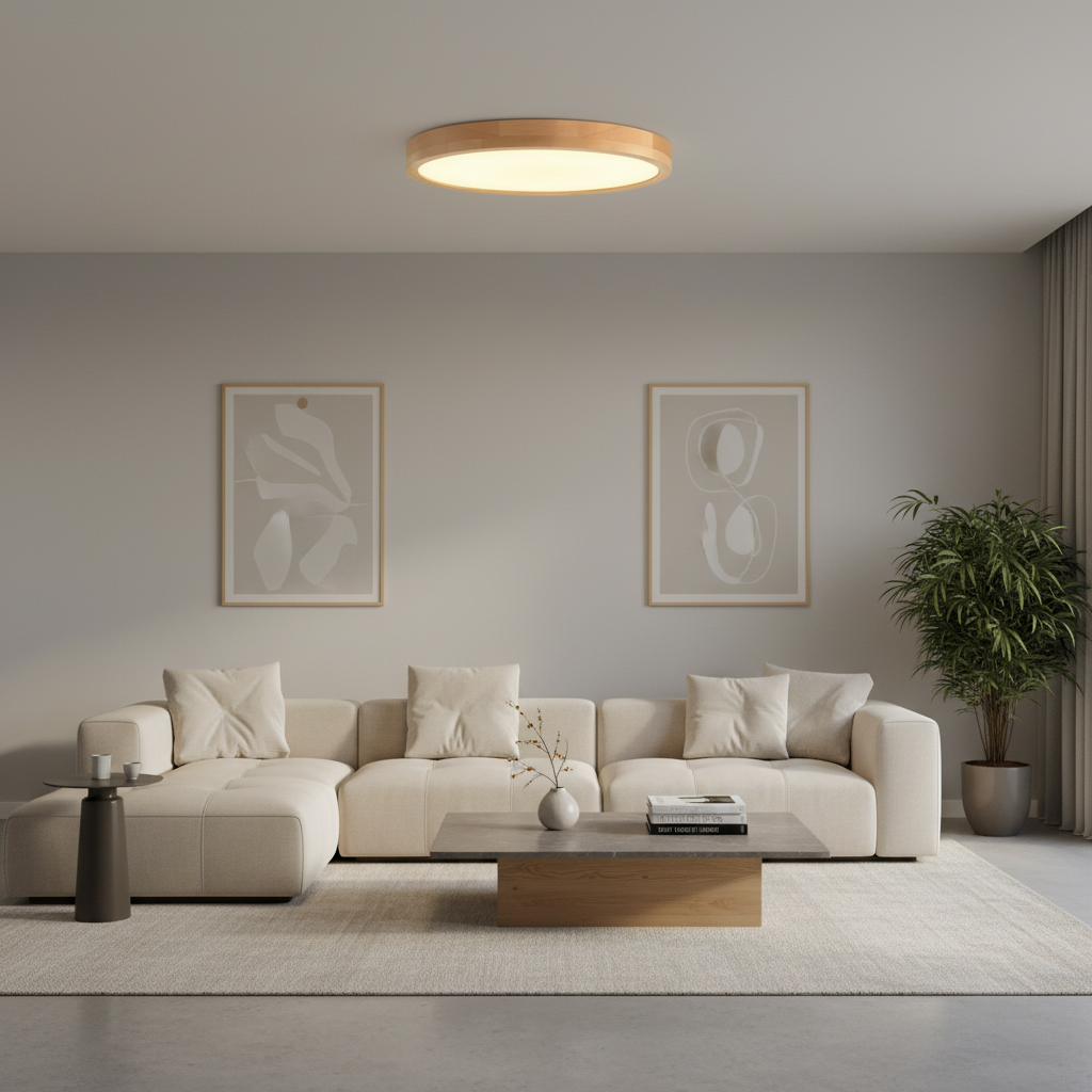 Elegant Round LED Flush Mount Ceiling Light | Home Illumination