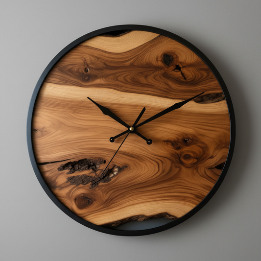 Large Modern Wall Clock | BirchBeat Minimalist Wooden Design