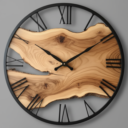 Large Modern Wall Clock | BirchBeat Minimalist Wooden Design
