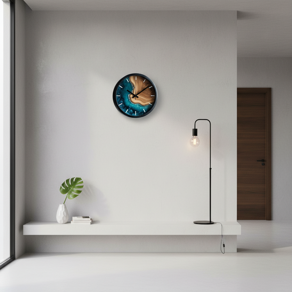 Large Modern Wall Clock | BirchBeat Minimalist Wooden Design