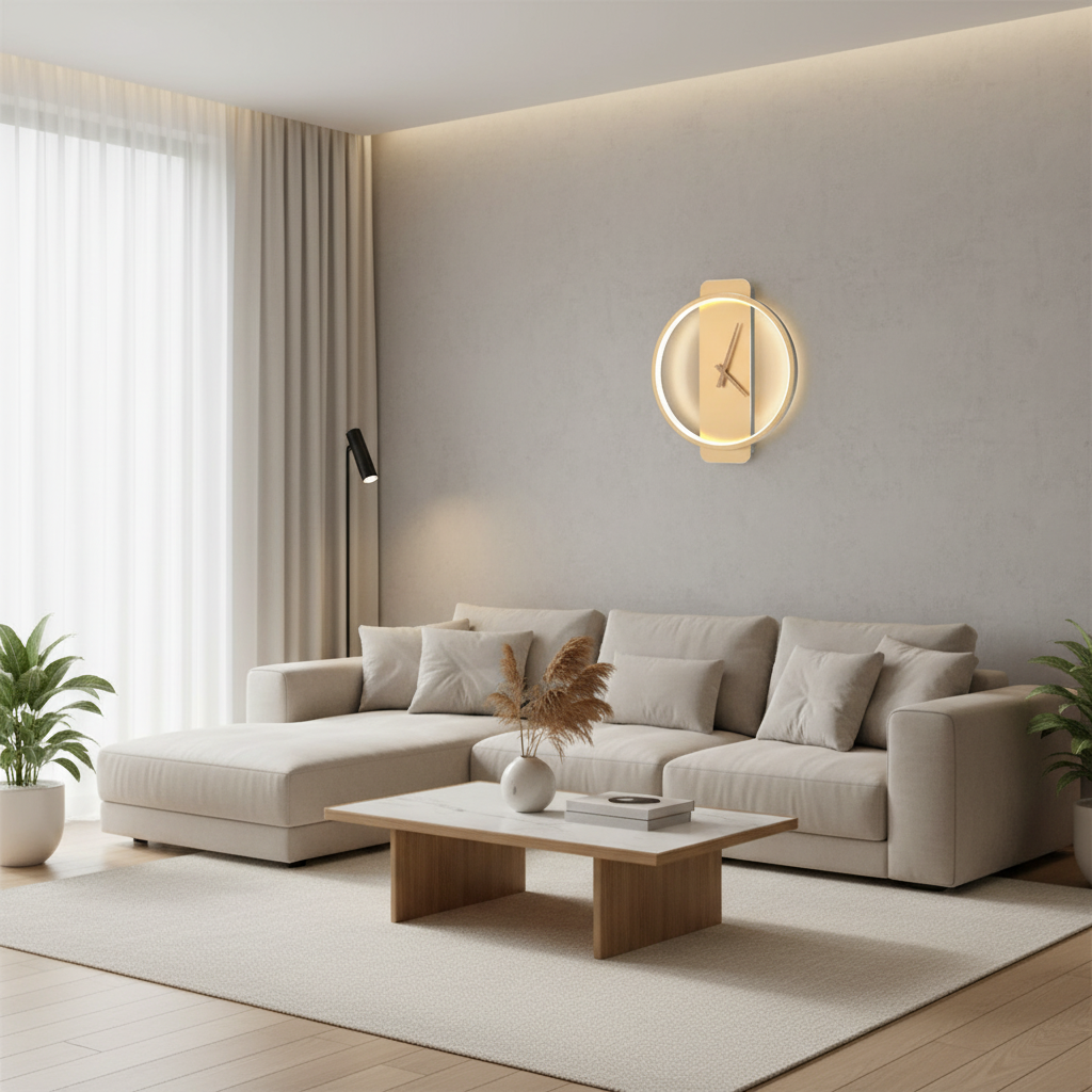 AuraTime | Modern Digital Wall Clock with LED Display
