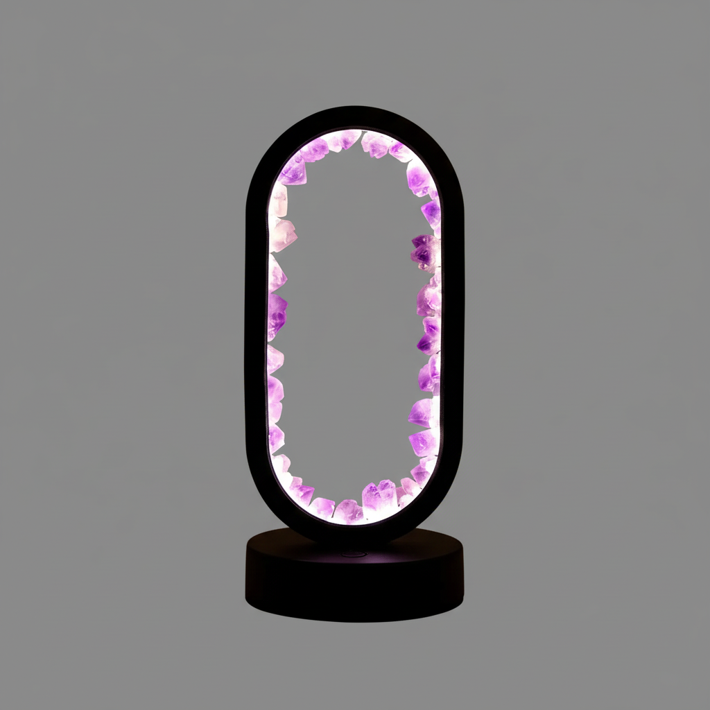 Amethyst Serenity Lamp | Natural Calming Light Decor